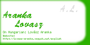 aranka lovasz business card